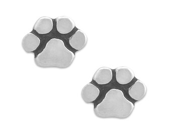 Paw Print Stud Earrings, Mini Paw