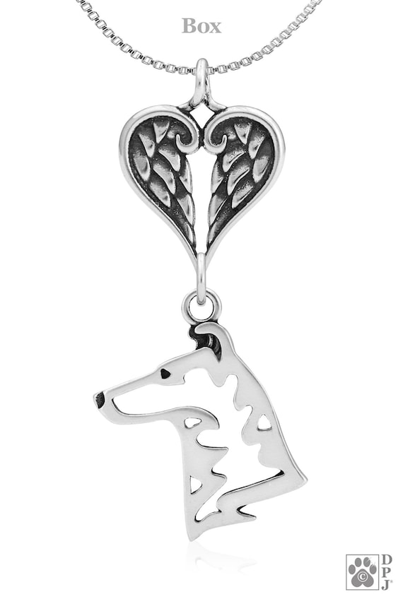 w/Ram in Body Sterling Silver Smooth Coat Collie Pendant w/Ram in Body Sterling Silver Smooth Coat Collie Pendant
