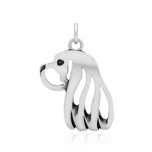 Cavalier King Charles Spaniel Necklace in Sterling Silver