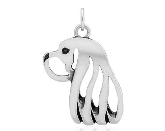 Cavalier King Charles Spaniel Necklace in Sterling Silver