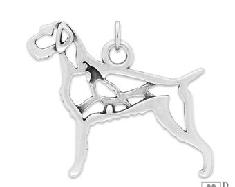 German Wirehaired Pointer Necklace Jewelry in Sterling Silver, Body