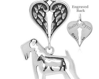 Soft Coated Wheaten Terrier Angel Pendant, Custom Breed Memorial Keepsakes