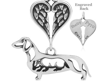Dachshund Angel Necklace