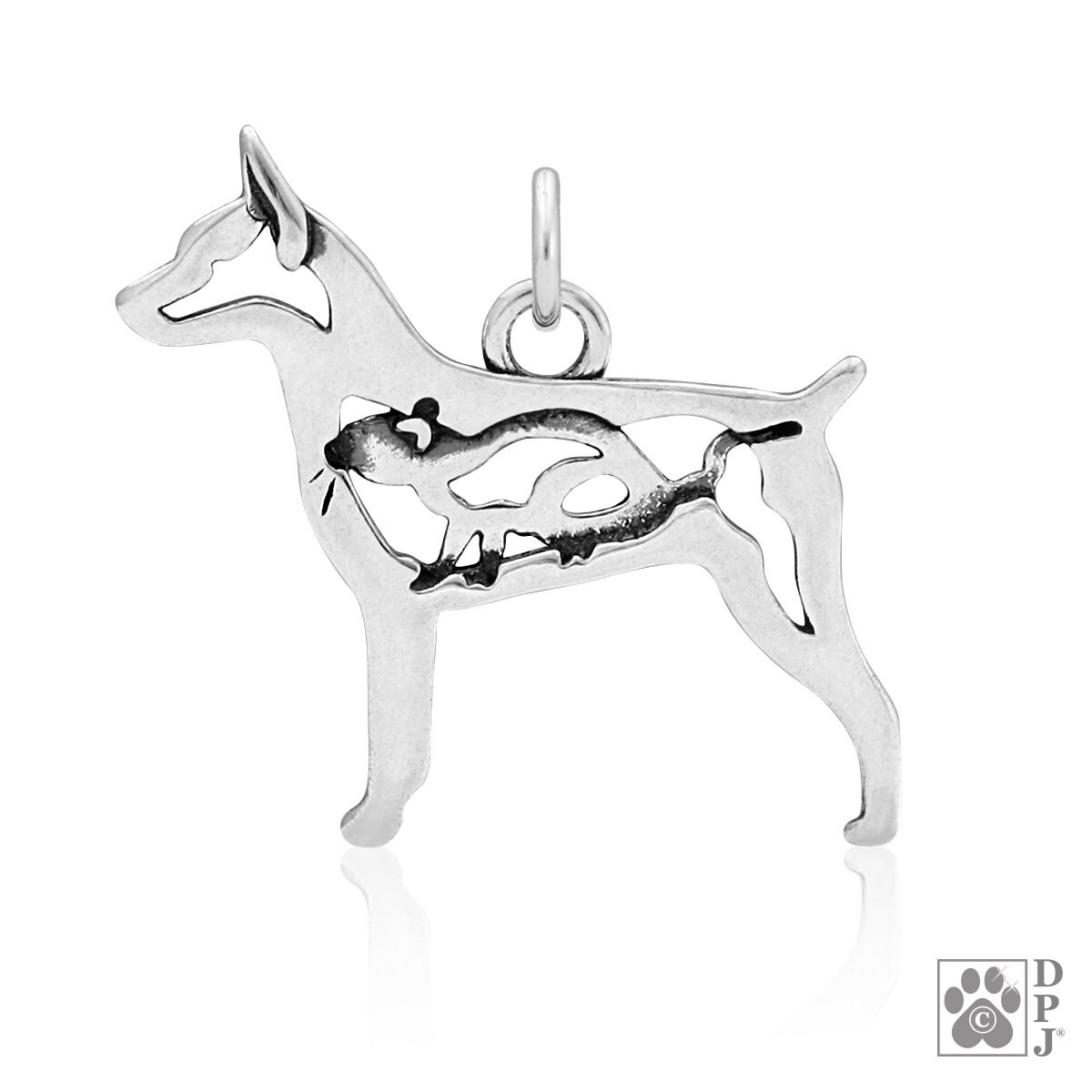 Sterling Silver Rat Terrier Necklace Jewelry, Docked Tail - Etsy