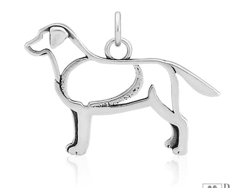 Collier Pendentif Labrador Retriever en argent sterling, corps