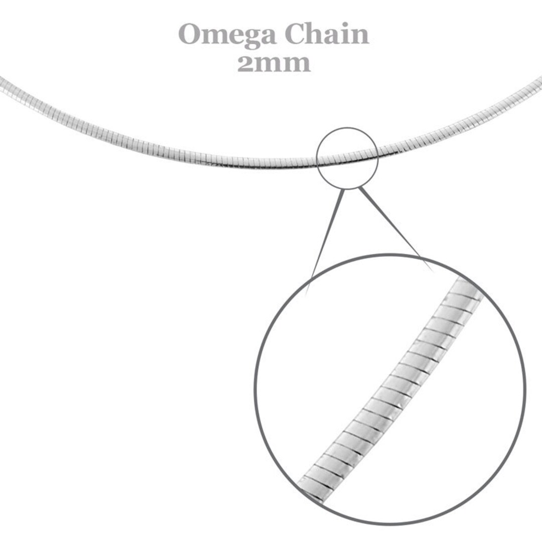 Omega Chain Pattern Sterling Silver Oval Omega Chain - Etsy