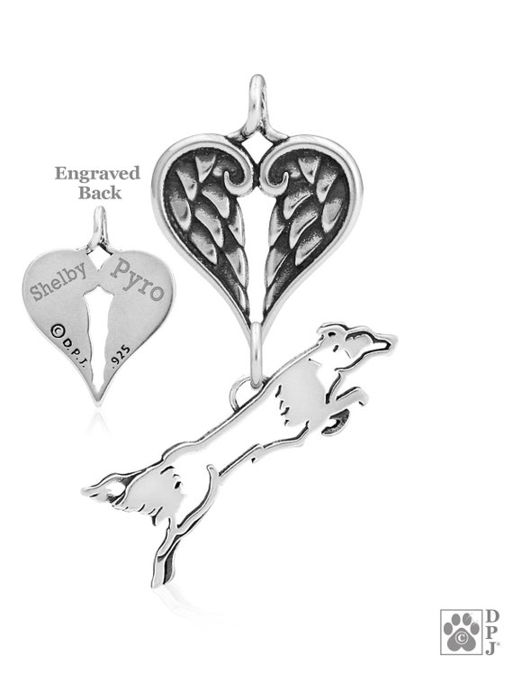Collana Border Collie: ciondolo a forma di cane in peltro placcato oro - Italia Collana Border Collie: ciondolo a forma di cane in peltro placcato oro - Italia