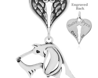 Personalized Doxie Angel Necklace