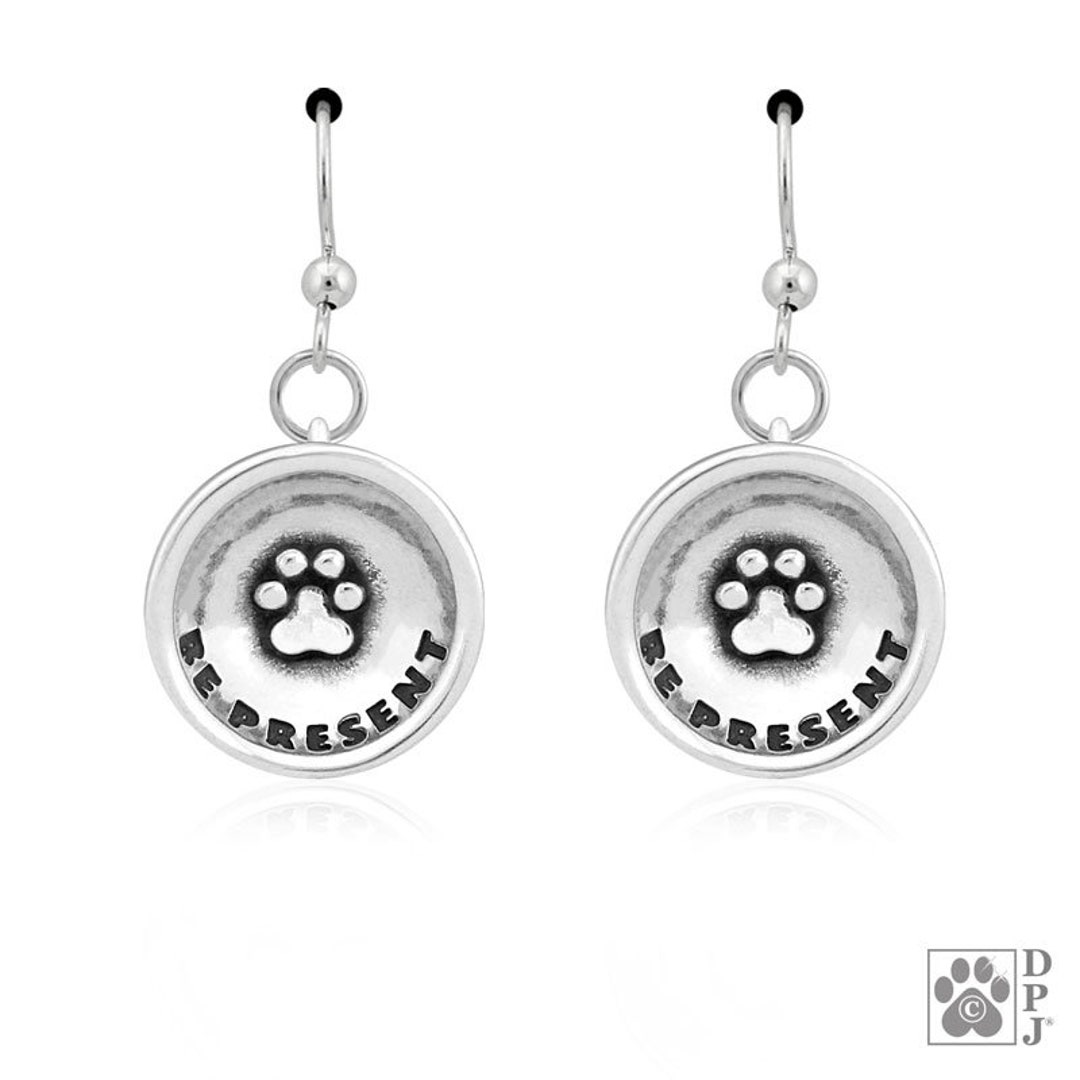 Sterling Silver Paw Print Dog Mom Earrings Jewelry and Gifts Etsy