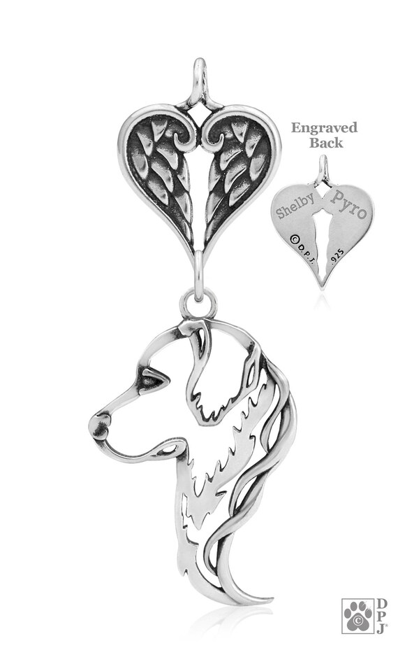 Personalized Golden Retriever Angel Necklace
