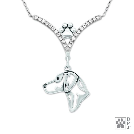 CZ Rhodesian Ridgeback Necklace