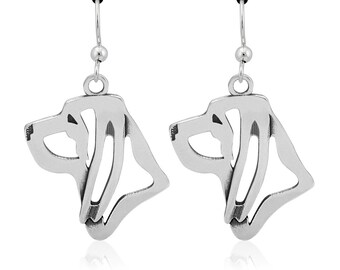 Bloodhound Earrings in Sterling Silver