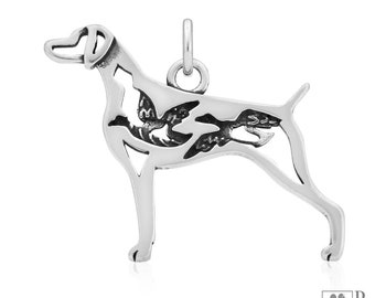 Weimaraner Necklace Jewelry in Sterling Silver, Body