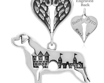 Mastiff Angel Pendant, Custom Breed Memorial Keepsakes