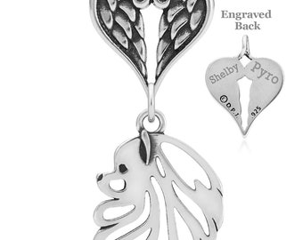 Personalized Pomeranian Angel Necklace