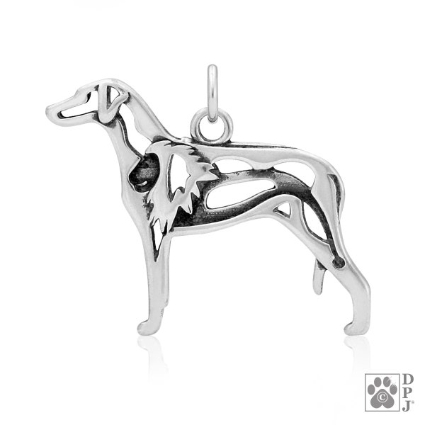 Rhodesian Ridgeback Necklace Jewelry in Sterling Silver, Body