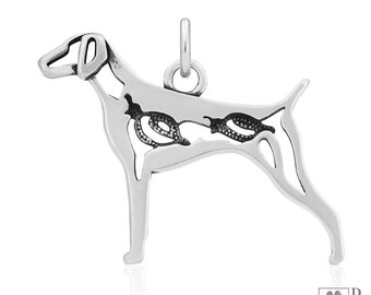 German Shorthaired Pointer Necklace Jewelry in Sterling Silver, Body