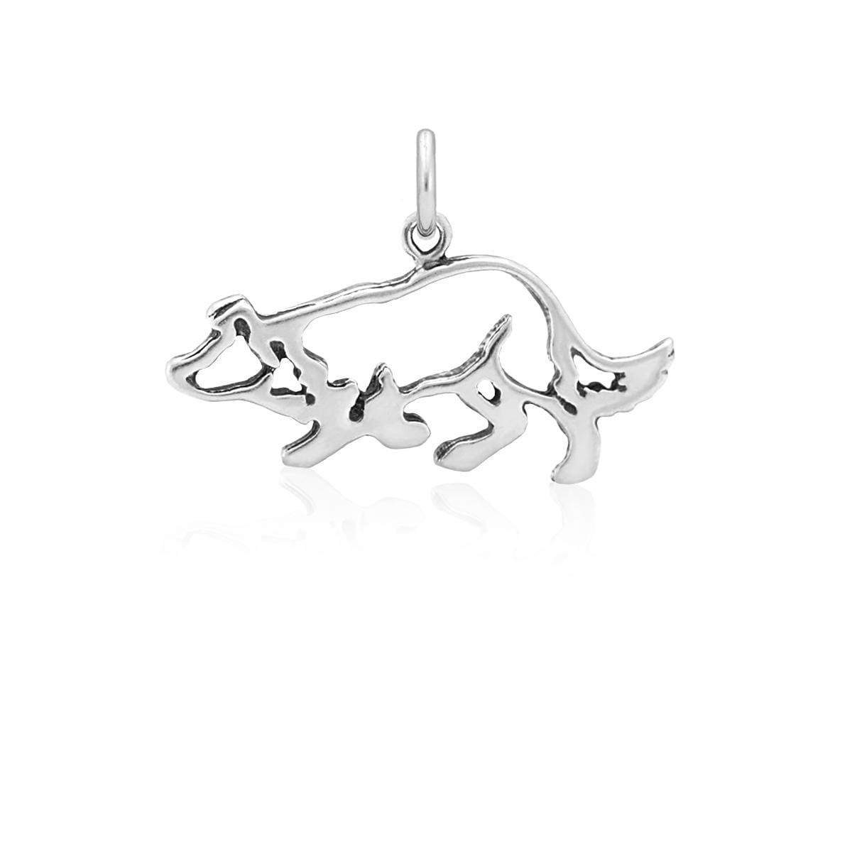 Collana in argento sterling con Border Collie: ciondolo fatto Collana in argento sterling con Border Collie: ciondolo fatto