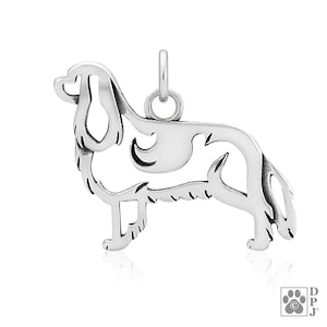 Sterling Silver Cavalier King Charles Spaniel Necklace Jewelry
