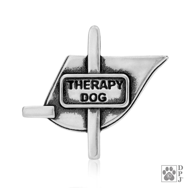 Personalized Therapy Dog Vest Necklace Pendant Jewelry Gifts and Accessories in Sterling Silver