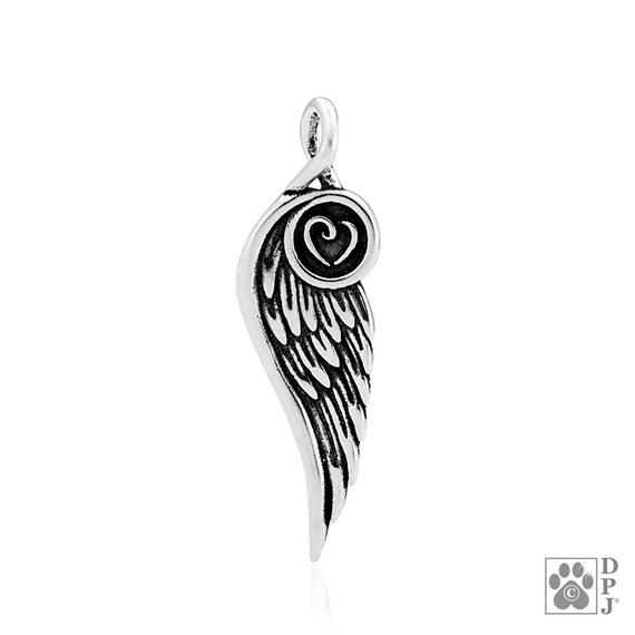 Mamma - Omaggio commemorativo a forma di cuore con piume d'angelo, bianco e argento