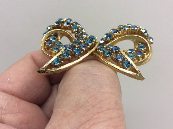 Lisner, Never Worn, Beautiful, Stone Bow Brooch, … - image 3