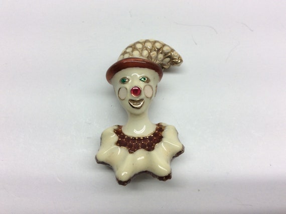 Ciner, Clown Bust, never worn,1960’s, signed Ciner
