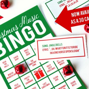 Christmas Music Bingo Game set of 30 image 1