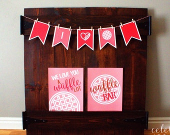 Waffle Party Decor (in pink)