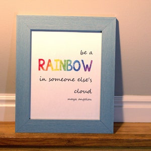 Be A Rainbow Printable