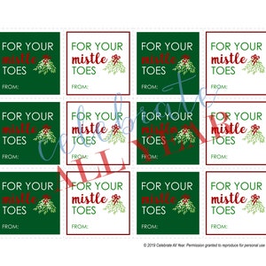 Mistle-toes Gift Tags - Etsy
