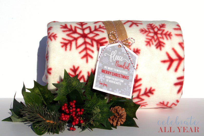 Fleece Navidad Printable Gift Tag - Etsy