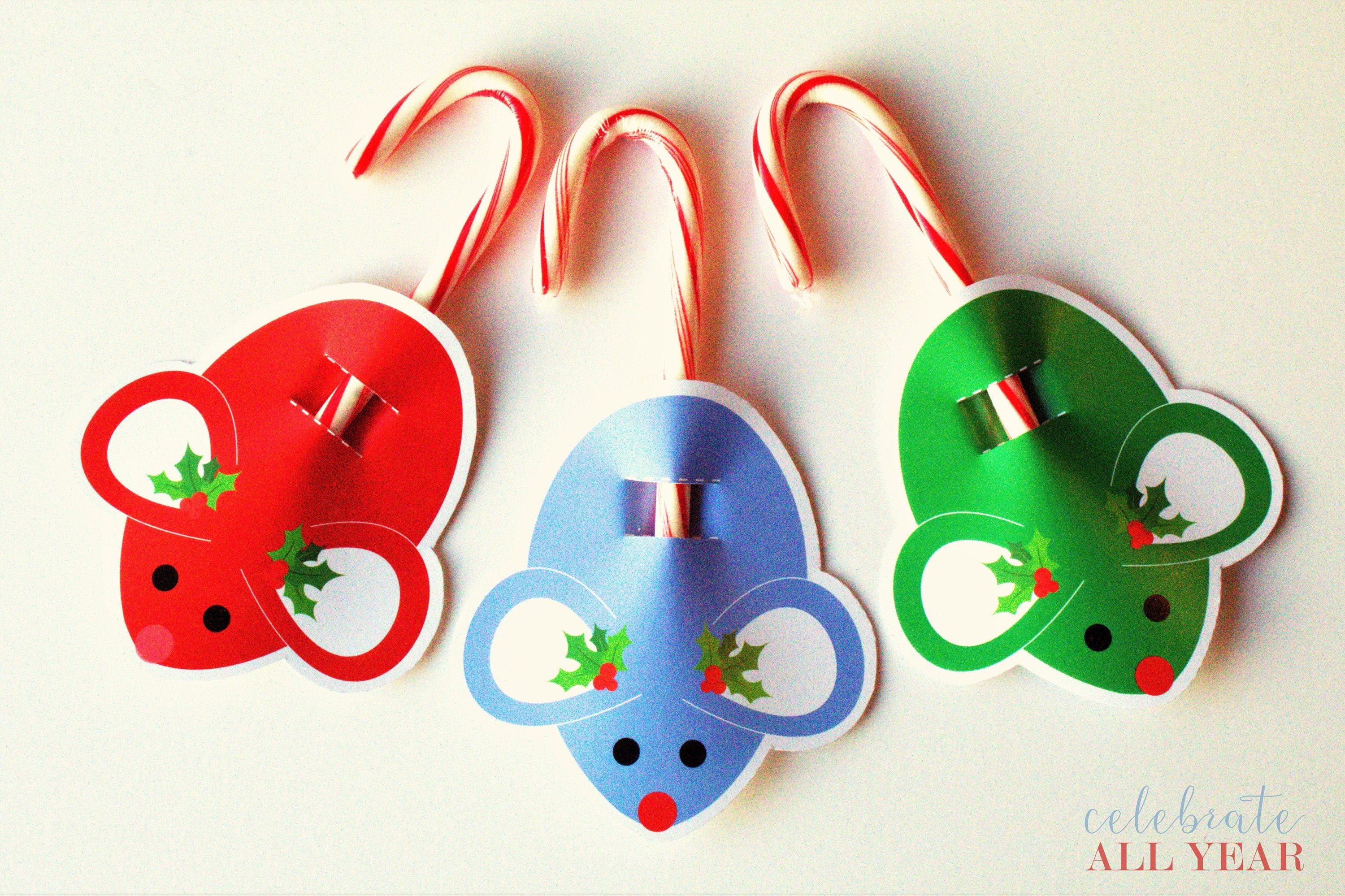 Christmas Candy Cane Mice - Etsy