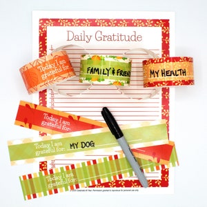 The Signature 30 Days of Gratitude Collection Great for any journaling Bibles printable stickers. Digital Gratitude Autumn Trees