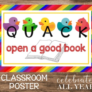 Rubber Duck Classroom Library Poster