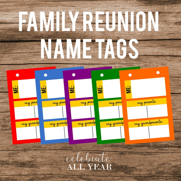 Name Labels Family Reunion - Etsy