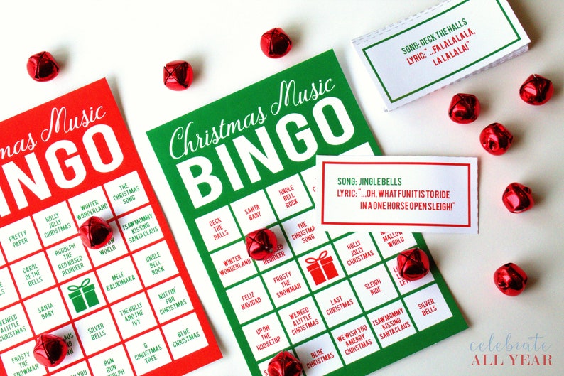 Christmas Music Bingo Game set of 30 image 2