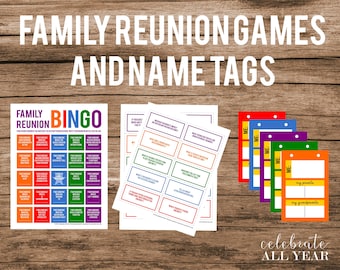 Family Reunion Games and Name Tags