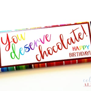 Verjaardag Candy Bar Wrapper