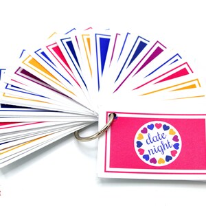 Tarjetas de ideas para citas nocturnas