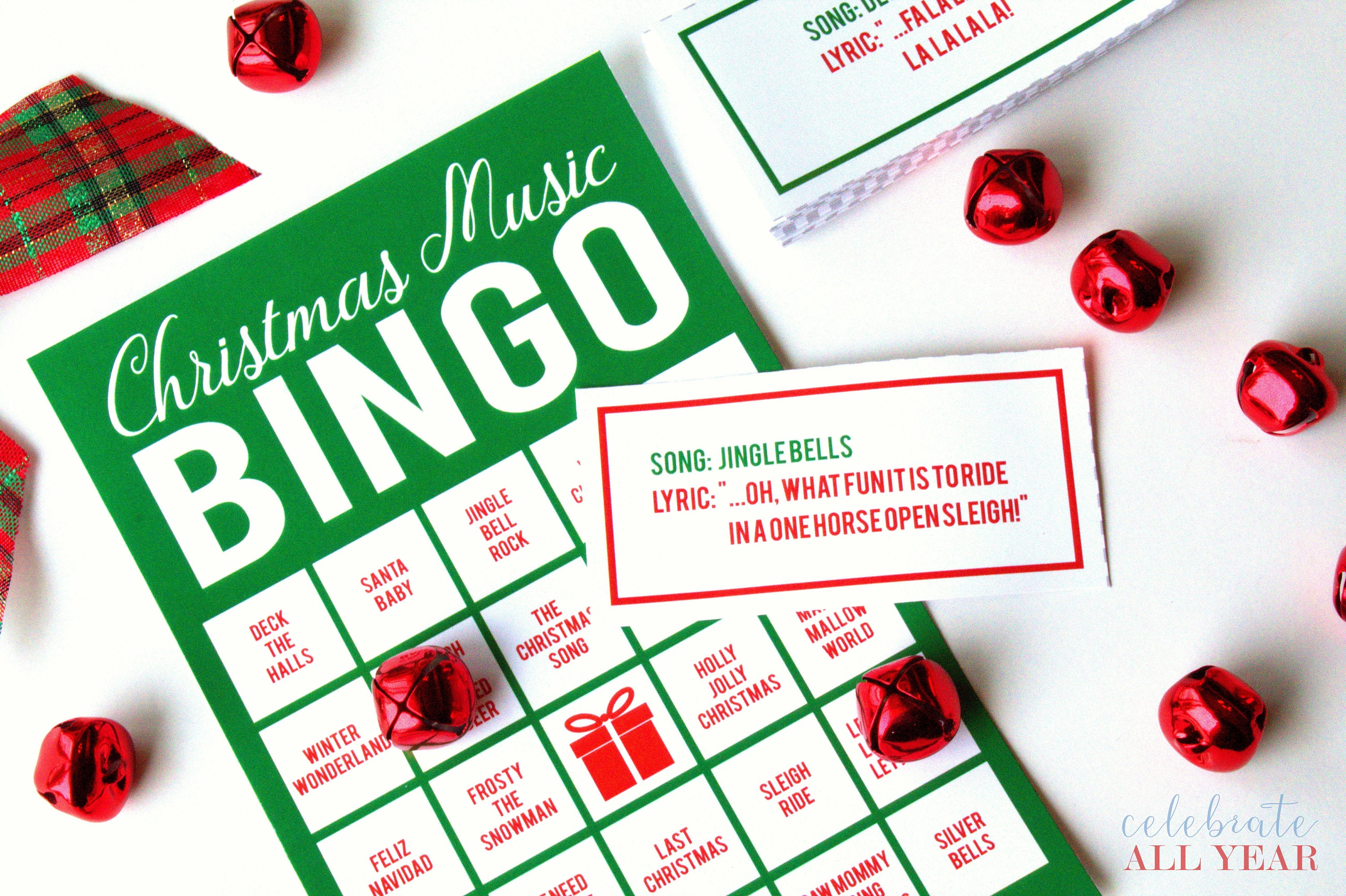 Christmas Music Bingo Game (Download Now) Etsy