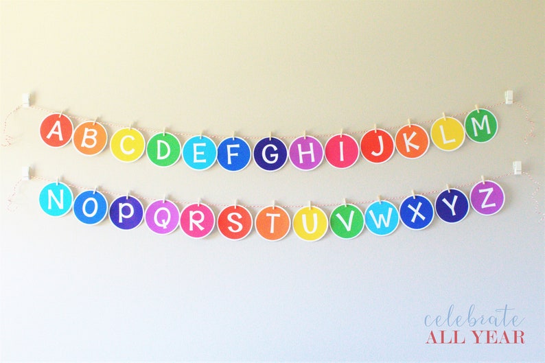 Printable Classroom Alphabet Banner image 1