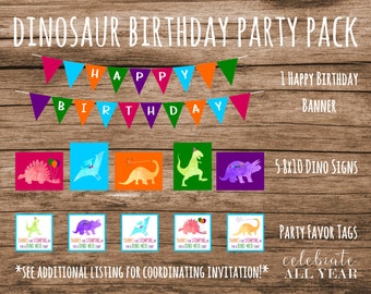 Dinosaur Birthday Party Pack