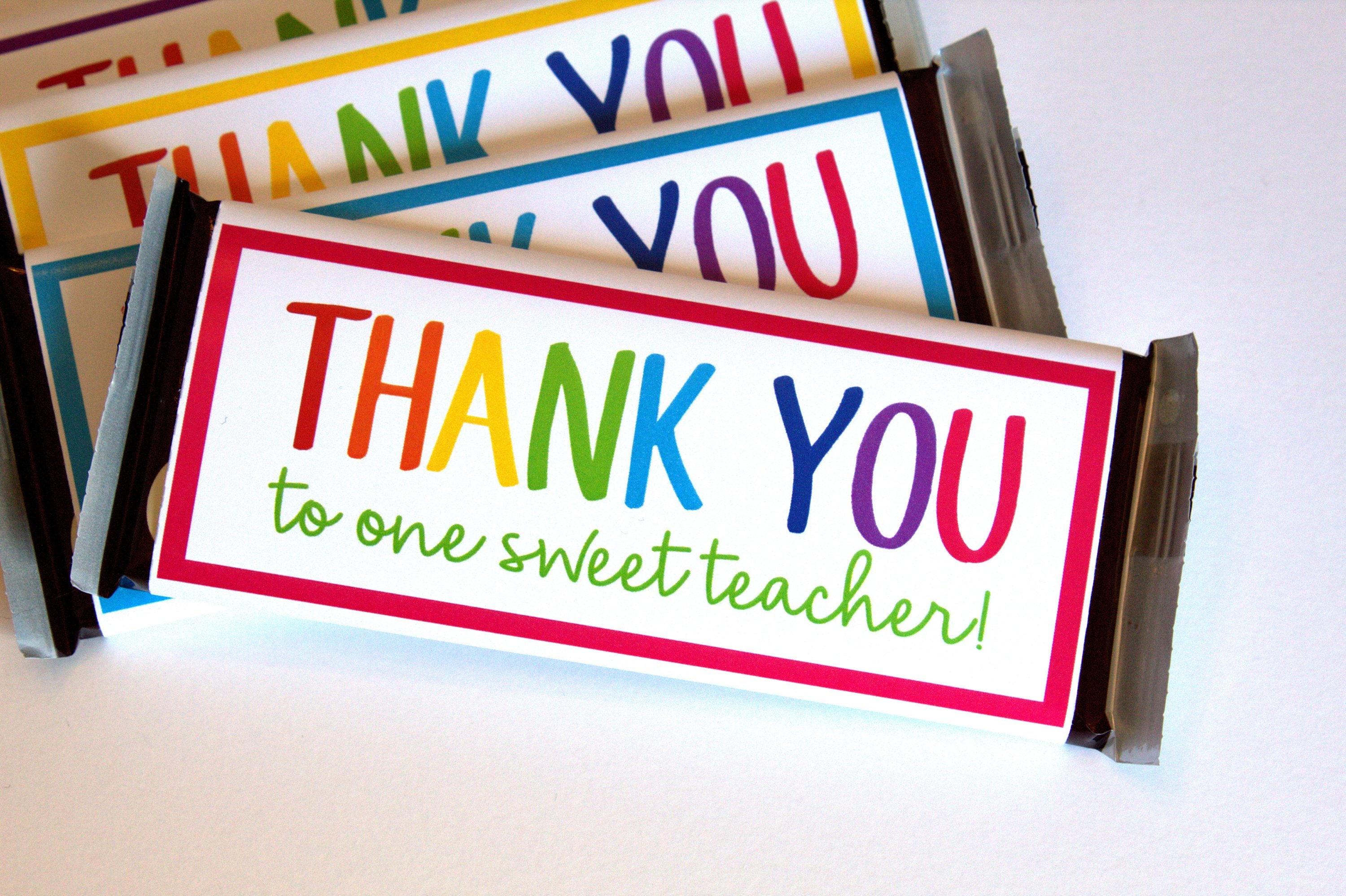 Teacher Appreciation Printable Candy Bar Wrappers Etsy