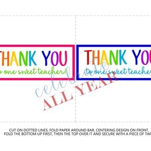 Teacher Appreciation Printable Candy Bar Wrappers - Etsy