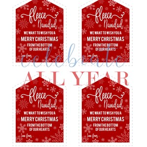 Fleece Navidad Printable Gift Tag - Etsy