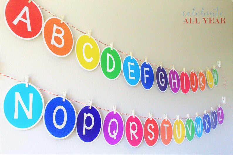 Printable Classroom Alphabet Banner | Etsy