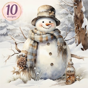 Paquete de muñeco de nieve navideño, muñeco de nieve navideño en formato JPG, imágenes prediseñadas de invierno, diario basura
