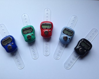 random Digit Digital Lcd Electronic Finger Hand Ring Knit Row Tally Counter NICA