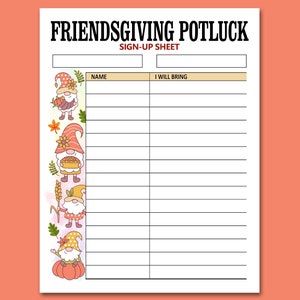 Friendsgiving Potluck Sign up Sheet - Il 300x300.5483927211 C9p0 